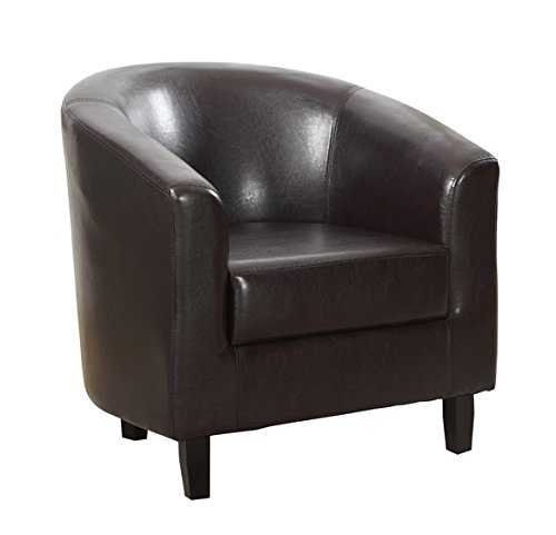 Tub Chair Brown, leather