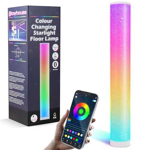 The Glowhouse Premium Colour Changing Starlight Deco Floor Lamp 104cm Tall with Remote Control