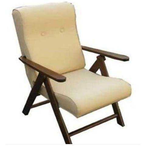 Liberoshopping Leather molisana Armchair Recliner Relax 4 Positions Sofa Sofa Chair Filled Cushion Cream