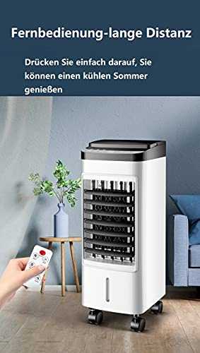 3-in-1 Air Cooler, Mobile Air Conditioning, Fan Air Conditioning, Air Cooler, Ioniser Humidifier, Air Cooler, Air Cooler with Remote Control, Quiet Air Cooler