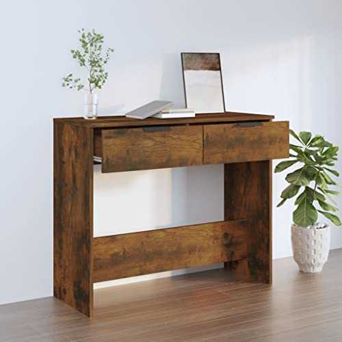 APCSA Furniture -Console Table Smoked Oak 90x36x75 cm Engineered Wood-Tables