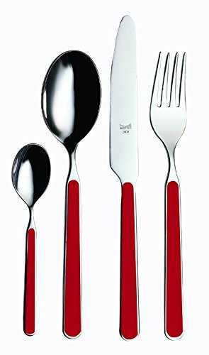 Mepra 24-Piece Cutlery Set Fantasia Red Inox 18/10