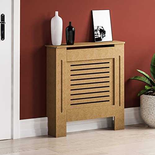 Vida Designs Milton Radiator Cover Unfinished Modern Unpainted MDF Cabinet, Small (H: 82 / W: 78 / D: 19 cm)
