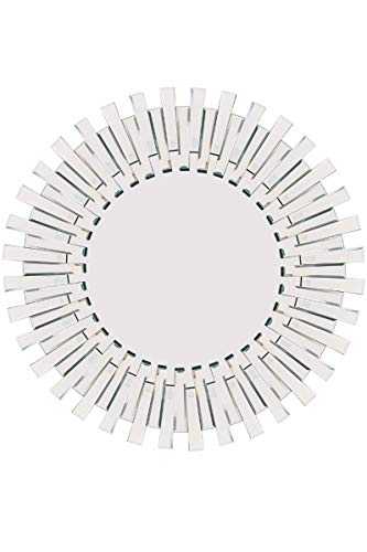 MirrorOutlet Large All glass Starburst Wall Mirror - Circular for Lounge, Dining Room, Bedroom, Bathroom and more - 91cm X 91cm. UK's Largest Stockist.