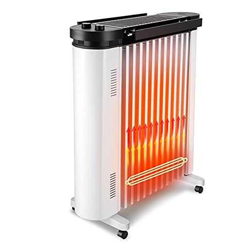 GFSDGF Oil Filled Radiator, Electric 2200W Portable Heater, with Thermostat & Timer - Eco Mode, Anti Frost Protection, 3 Heat Settings,Suitable for Living Room, Bedroom, Bathroom