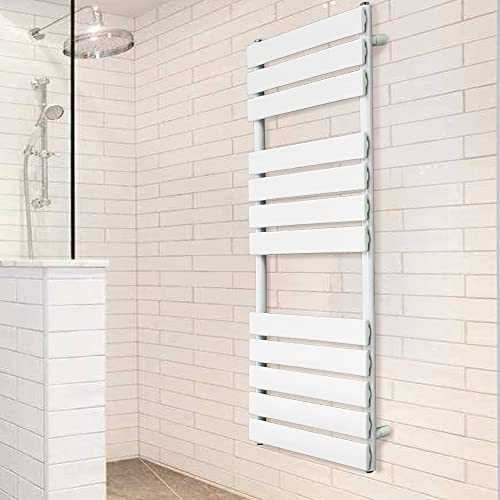 WarmeHaus Flat Panel Bathroom Heated Towel Rail Ladder Radiator Warmer -1200×600mm White