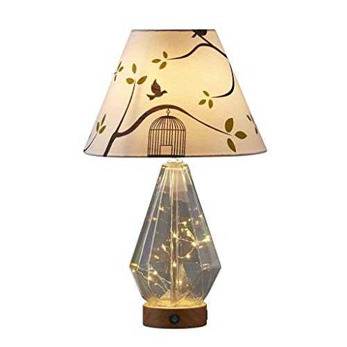 NO BRANG YYQIANG Modern Designs Nightstand Table Desk Lamp LED Bedside Night Light with Fabric Shade and USB Charging Port,Great for Living Room Bedroom 46cm (Color : A)