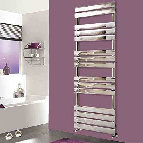 WarmeHaus Heated Towel Rail Radiator For Bathroom Ladder Flat Panel Chrome 1600×600mm