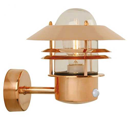 Nordlux Blokhus Outdoor Wall Light with Sensor, Copper
