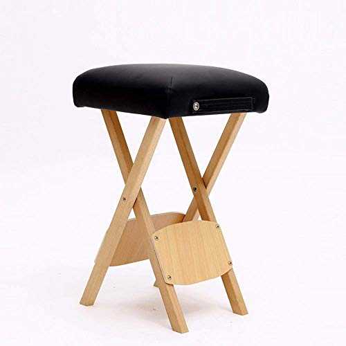 YAMMY Folding Conference Chair Solid wood beech stool folding beauty craftsman technician massage stool portable stool sponge thic(chair)