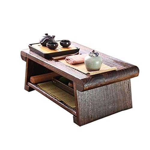 noyydh Foldable Small Coffee Table 炕 Table Coffee Table Tatami Table Solid Wood Window Sill Low Table (Size : 80cm)