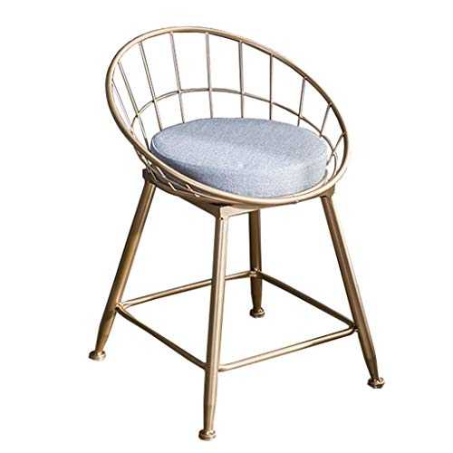 Counter Barstools Modern Bar Stools Home High Stool Iron High Stool Back Footstool Metal Wire Bar Chair 45/65/75cm (Color : Gold, Size : 45cm) (Color : Gold, Size : 45cm)