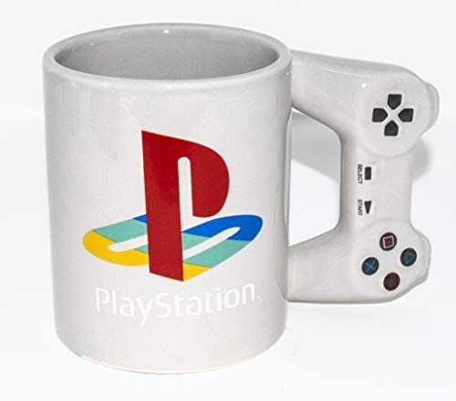 Paladone PP4129PS Playstation PS4 Controller Shaped Standard Size 300ml Coffee Mug, Ceramic, Multi, 9 x 15 x 11 cm