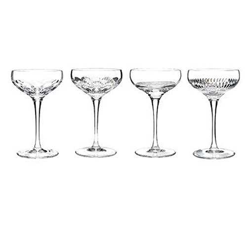 Waterford 159430 Mixology Champagne Coupe 80ml Set of 4, Crystal, Clear