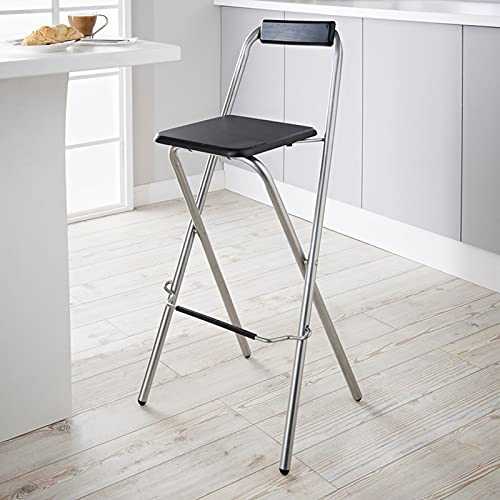 Space-ways Folding Breakfast Bar-Stool Kitchen Accessories High Chair Black