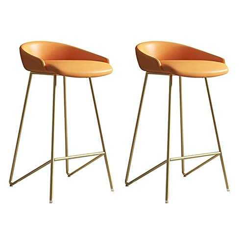 URINGO Wrought Iron Style Modern Minimalist Bar Table and Chair Home Nordic Coffee Shop Bar Front Desk Light Luxury High Stool, Set of 2