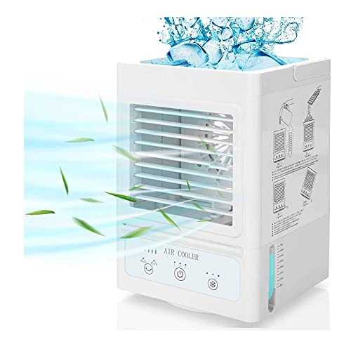 Kasan Mobile Air Conditioner Air Cooler Portable, 4 IN 1 Mini Air Conditioner Humidifier Purifier Cooling Fan, USB Evaporative Air Cooler Mobile Air Conditioning For Home Or Office