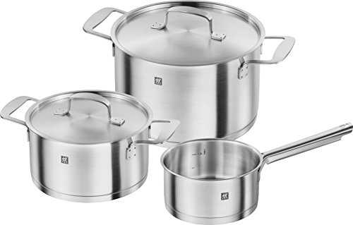 ZWILLING Base Cookware Set, Stainless Steel, Silver, 3-Piece