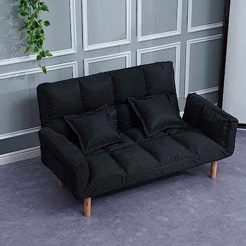 Adjustable Reclinersofa Convertible Bed, 2 Seater Recliner Lounge Couch Recliner Chair, 5 Angles Adjustable Back, Folding Sofa Bed for Living Room, Offices (Color : Style 12)