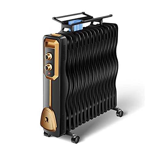 Wsjfc 2000W Digital Oil Filled Radiator, 15 Fin – Electric Heater with LED Display, Built-In Timer, 4 Heat Settings, Thermostat, Safety Cut-Off And Remote Control