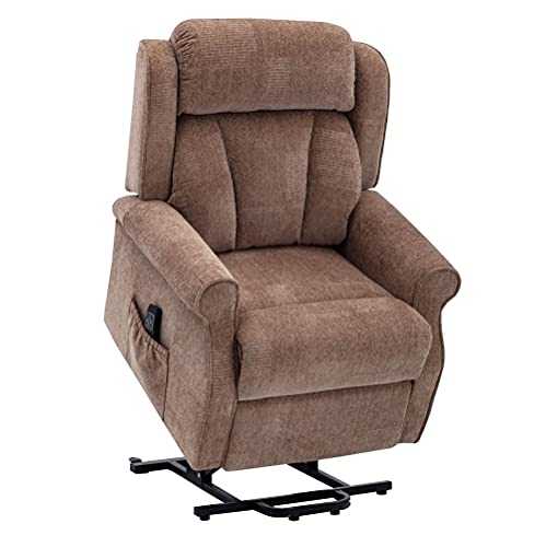Alabama dual motor rise and recliner fabric lift chair - Choice of Colours (Brown)