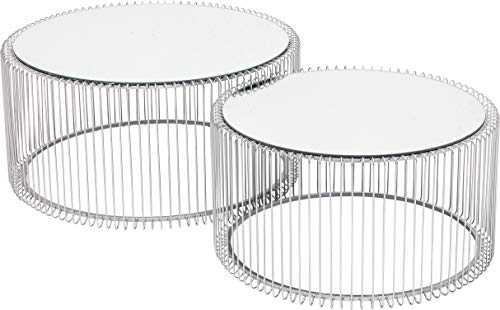 Kare Design Coffee Table Wire Silver (2/Set)