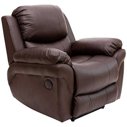 More4Homes (tm) MADISON ELECTRIC BONDED LEATHER AUTOMATIC RECLINER ARMCHAIR SOFA HOME LOUNGE CHAIR (Brown)