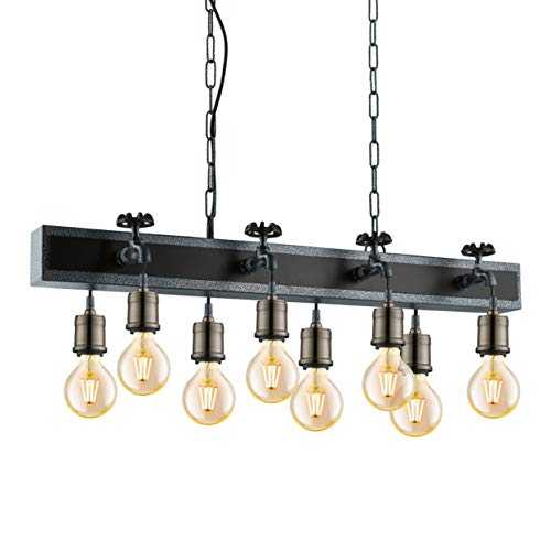 EGLO 49099 GOLDCLIFF 8-Lumen Pendant Light in Antique-Silver and Bronzed Steel