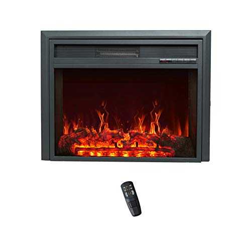 FLAME&SHADE Insert Electric Fireplace, 71cm Wide, Freestanding Portable Room Heater with Timer, Digital Thermostat and Remote