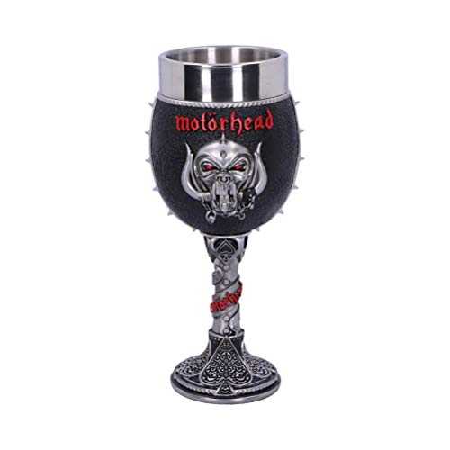 Nemesis Now Officially Licensed Motorhead Ace of Spades Warpig Snaggletooth Goblet, Silver, 19.5cm