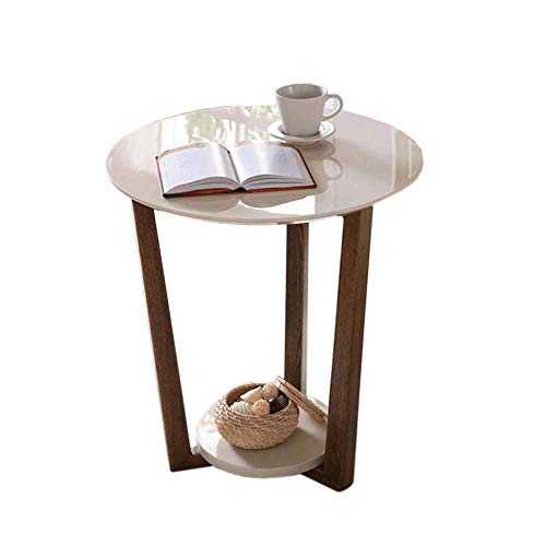 Coffee table， Tables Round Sofa Side End Tables Coffee Table/Nightstand, Plant/Telephone/Vase Holder for Living Room Bedroom Small Space Coffee Table Color : Wood Grain, Size : 19.6819.6821.65in