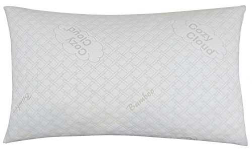 CozyCloud Deluxe Hypoallergenic Bamboo Shredded Memory Foam King Size - Softer Pillow