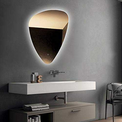 Bathroom mirror Smart LED Illuminated Wall Mounted Bathroom Backlight Mirror Makeup Mirror 600 * 800mm White Light Explosion-proof Frameless Smart Mirror