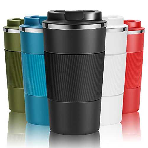 Travel Mug Reusable Coffee Cups 510ml/18oz Thermal Insulated Vacuum Insulation Stainless Steel Bottle for Hot Cold Drinks Black