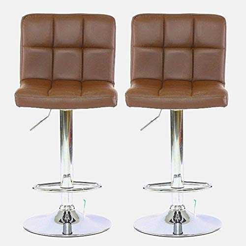 Barstools Barstool Breakfast Dining Stools Pair Of Cuban Bar Stools Set With Backrest Adjustable Swivel Gas Lift, Chrome Footrest And Base For Breakfast Bar, Counter, Kitchen And Home Barstools *2 Bar
