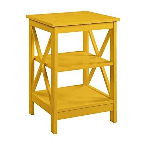 Convenience Concepts Oxford End Table, Yellow, Wood