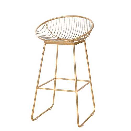 Bar Stools Kitchen Breakfast Chair | Modern Counter Height Stool Metal Frame and Soft Cushion | Pub High Dining Stools, Gold/Rose Gold
