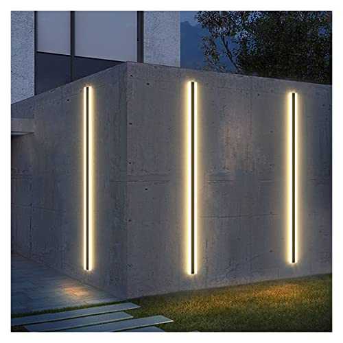YANJ Wall lamp Modern Waterproof Outdoor Long Strip LED Wall lamp IP65 Aluminum Wall Light Garden Porch Sconce Light 220V Sconce Luminaire (Emitting Color : Cold, Wattage : 30CM 9W) (60cm 19w War