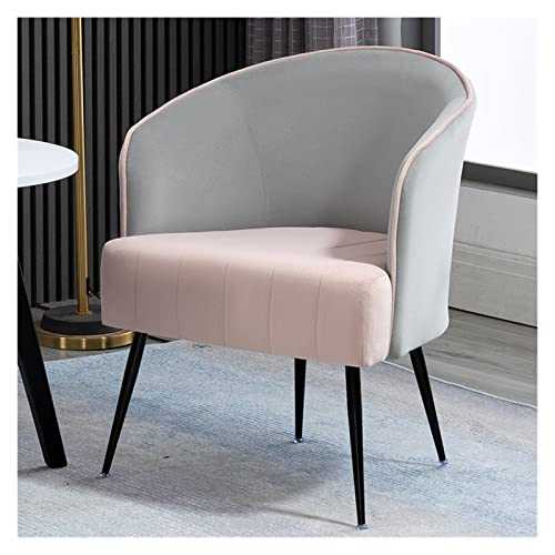 KESHUI Nordic Sofas Ergonomics INS Single velvet soft chair living room furniture luxury Design relaxing armchairs chairs for reception (Color : Pink velvet)