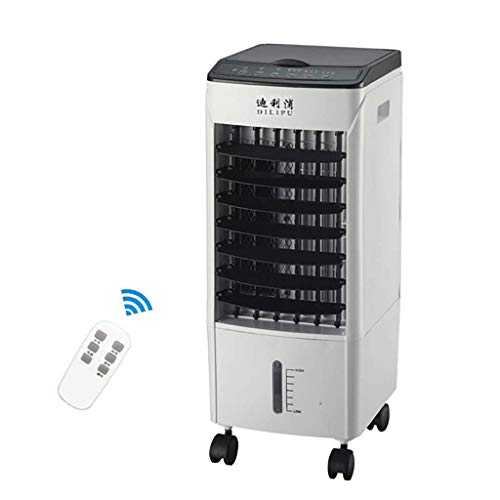 Portable Evaporative Air Conditioner, Tower Cold Air Cooler Fan Mobile With Remote Control 4H Timing Wide Angle Air Supply