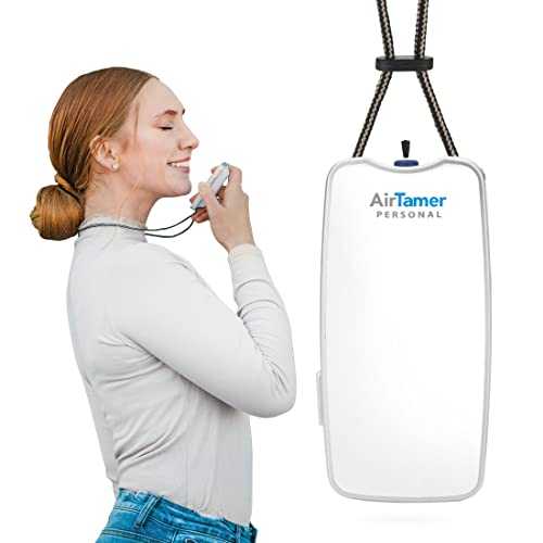 AirTamer A310W Personal Rechargeable and Portable Air Purifier Negative Ion Generator, Proven Performance, White with Metal Travel Case