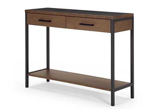 Industrial Storage Console Table in Dark Stain Pine Wood – Perfect Tables For Any Hallway, Living Rooms, Dining Room, Conservatory and Bedroom