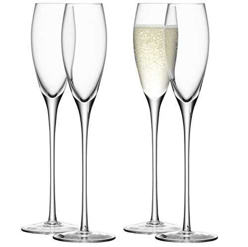 LSA WI07 Wine Champagne Flute 160 ml Clear x 4