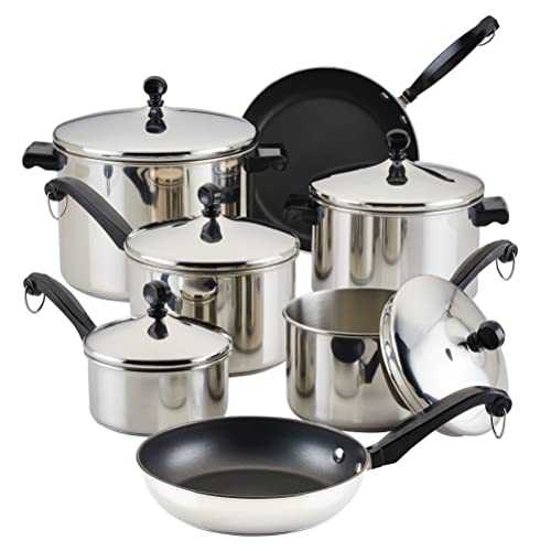 Farberware 50049 Classic Stainless Steel Cookware Pots and Pans Set