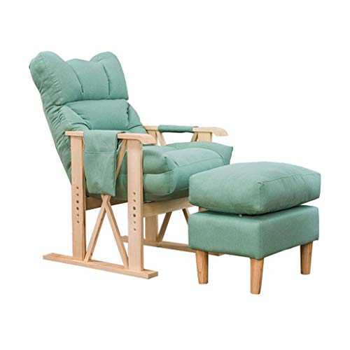 AFEO-recliner Deck chair Dining chair Backrest armchair Dressing table computer chair Reading chair Pregnant woman chair Leisure sofa chair Dressing room chair (Color : Green)