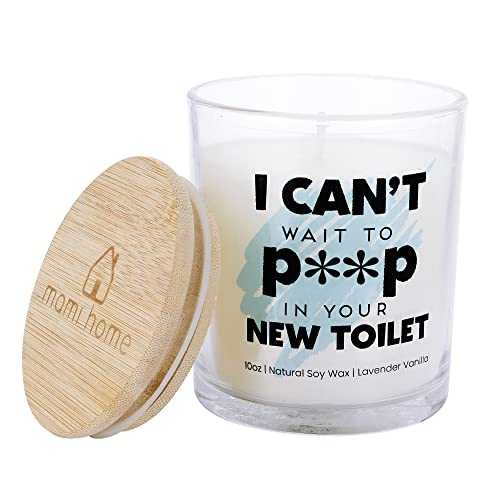 Funny Housewarming Gifts New Home - I Can't Wait To Poop In Your New Toilet Candles- Home Warming Gifts New Home Candle, New Apartment, New Homeowner Gifts, House Warming Gifts(Lavender Vanilla, 10oz)