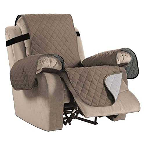 YSLJW Recliner Cushion, Fiber Waterproof Sofa Cat Pet Relax Armchair Protection Cushion (Color : Taupe, Size : L-1)