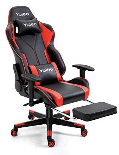 Gaming Chair -YOLEO Ergonomic Computer Gaming Chair Adjustable Armrest High Back Office Chair Mute Casters Desk Chair with Lumbar Support and Headrest, Recliner Chair BIFMA Certified