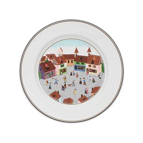 Villeroy & Boch Design Naif Dinner Plate Hamlet, 27 cm, Premium Porcelain, White/Colourful