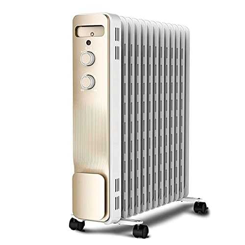 Electric Oil Radiator 13 Fin, Portable Electric Heater with Folding Drying Rack, Low Consumption, 2200 W, 3 Power Levels, Overheating And Anti-Tip Protection, Ideal for Office And Home